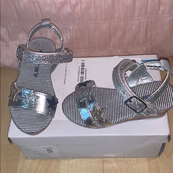 Carter's Other - Silver Toddler Wedges